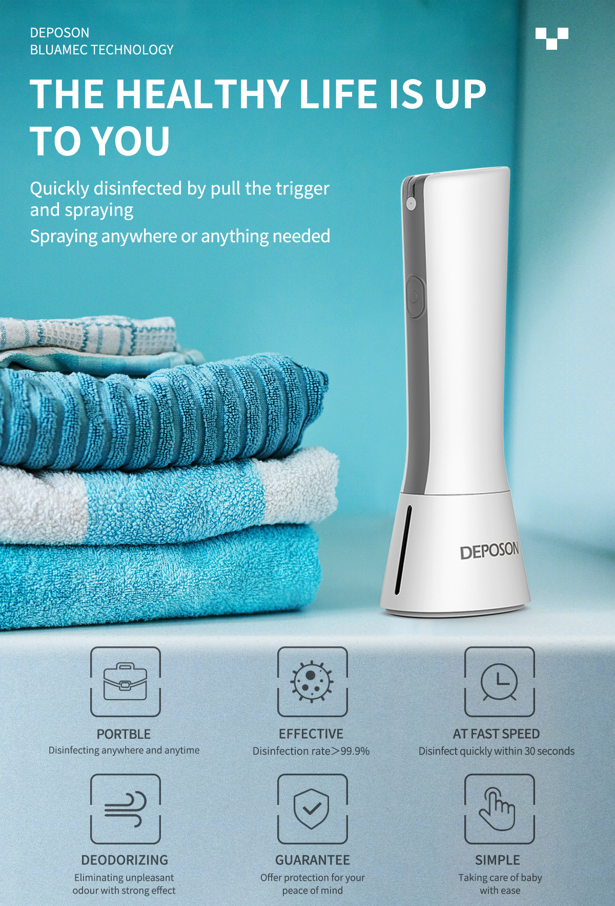 How to use O3 sanitizer spray on food